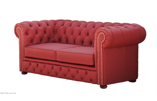 Czerwona Sofa Chesterfield Tono 200 cm Czerwona Sofa Chesterfield Tono 200 cm