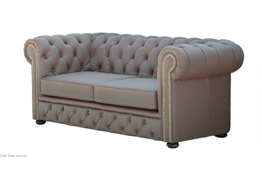 Szara Sofa Chesterfield Tono 200 cm Szara Sofa Chesterfield Tono 200 cm