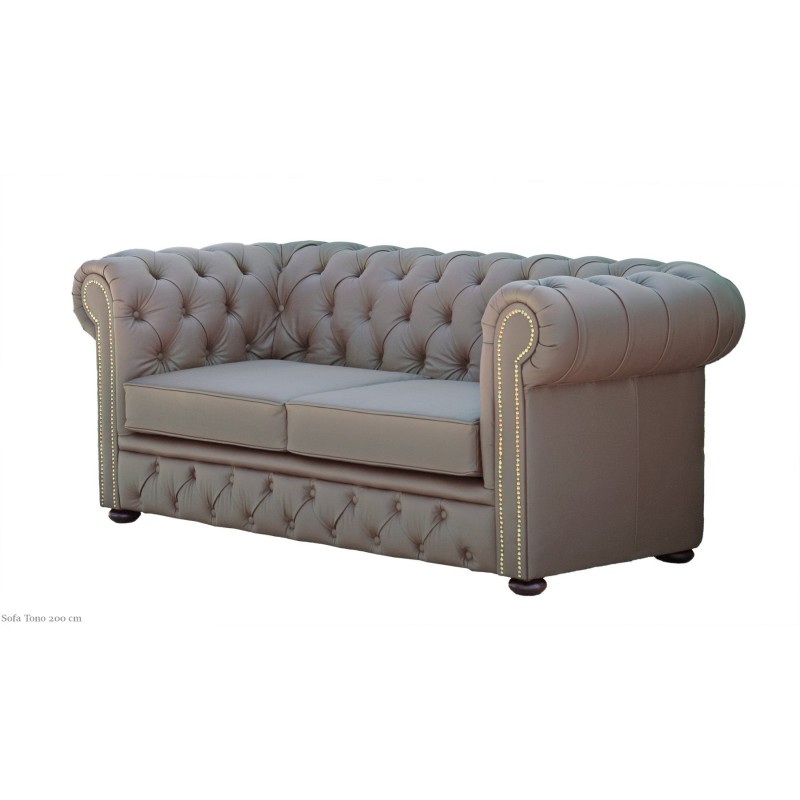 Szara Sofa Chesterfield Tono 200 cm Szara Sofa Chesterfield Tono 200 cm