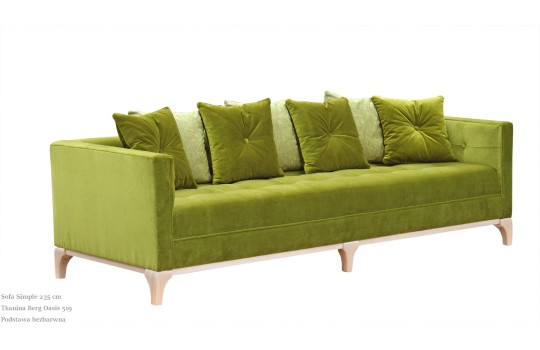 Zielona sofa chesterfield Simple 235 cm
