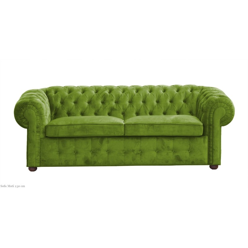 Zielona Sofa Chesterfield Mati 230 cm - na wymiar Zielona Sofa Chesterfield Mati 230 cm - na wymiar