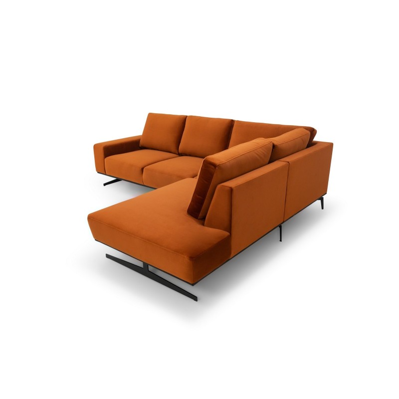 Narożnik w welurowej tkaninie Play 