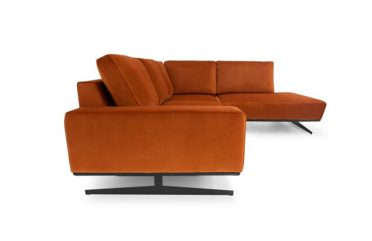 Narożnik w welurowym materiale 