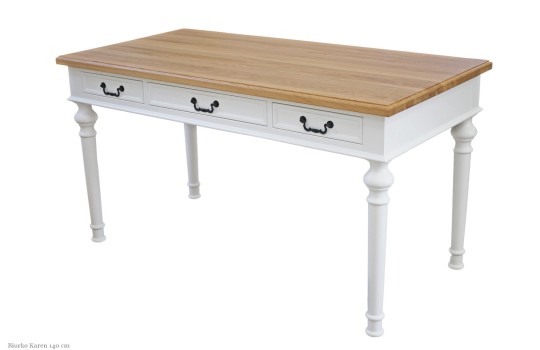 Biurko z dębowym blatem Karen