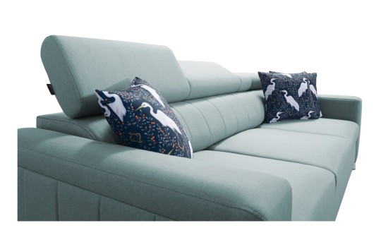 Sofa z regulowanymi zagłówkami 