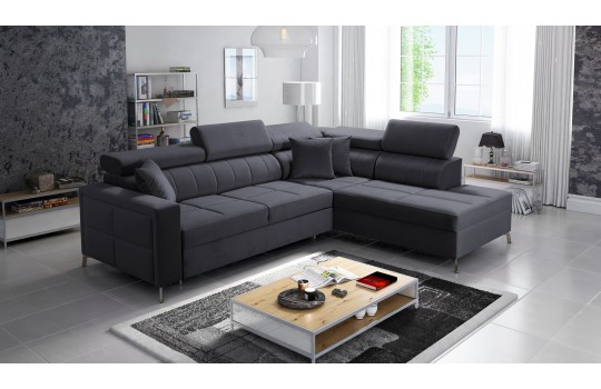 Czarna sofa do salonu Czarna sofa do salonu