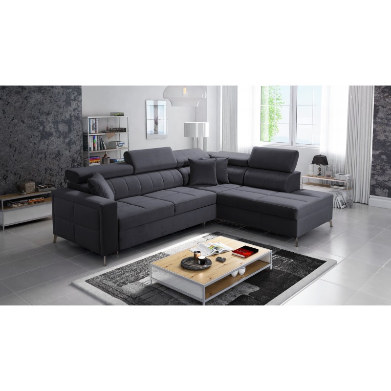 Czarna sofa do salonu Czarna sofa do salonu