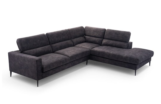 Narożnik Terso w czarnej tkaninie 