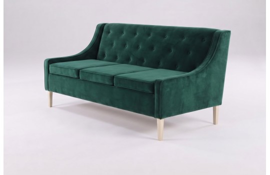 Zielona ławka tapicerowana ze schowkiem Resten w eleganckim stylu Zielona ławka tapicerowana ze schowkiem Resten w eleganckim stylu