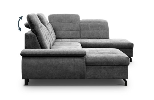 sofa z regulowanymi zagłówkam 