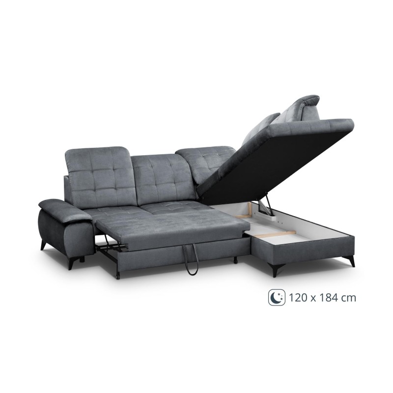 sofa rozkładana ze schowkiem na pościel 