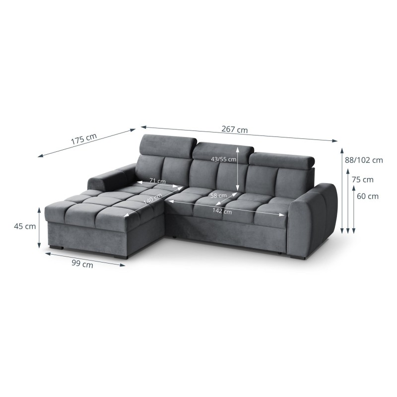 sofa z wygodnym oparciem Storm 