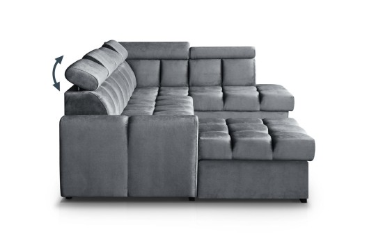 Narożnik z regulowanym oparciem 