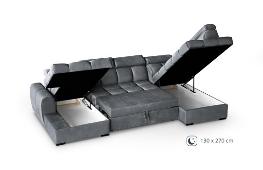 sofa z dużymi pojemnikami Storm 