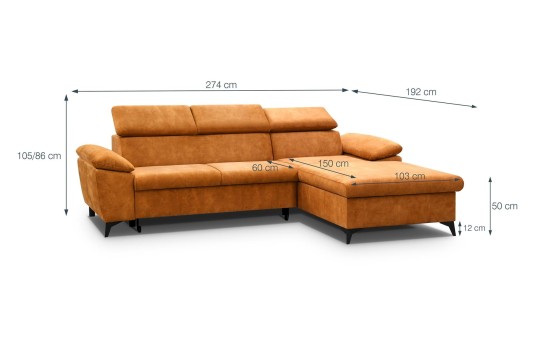 rozkładana sofa dla gości 