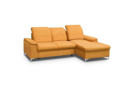 sofa musztardowa z rogiem 