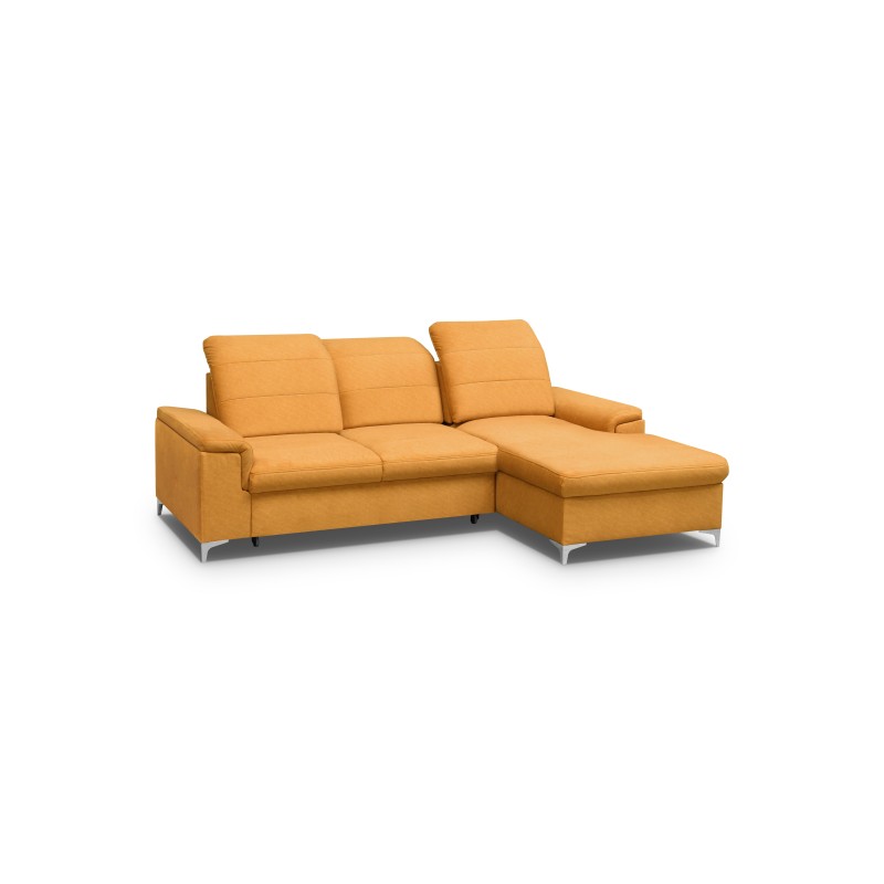 sofa musztardowa z rogiem 