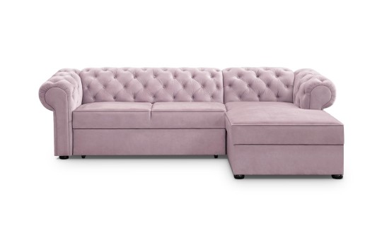 narożnik pikowany w stylu glamour 