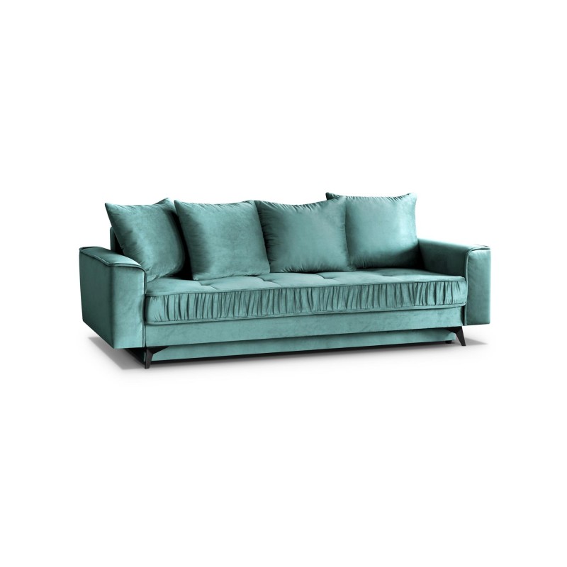 welurowa sofa do eleganckiego salonu 