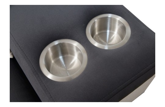 sofa narożna z dodatkami 