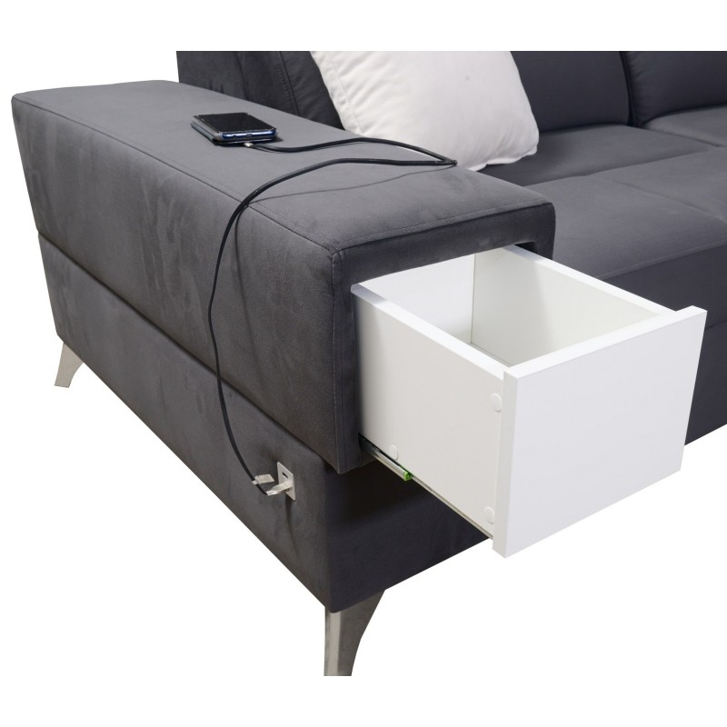 narożnik z białą szufladką 