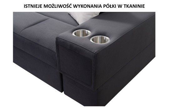 sofa z nowoczesnymi dodatkami 