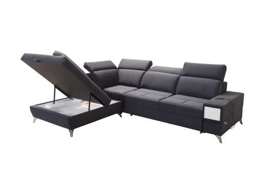 sofa z dużym pojemnikiem na pościel 