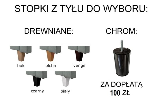 sofa na drewnianych nogach 