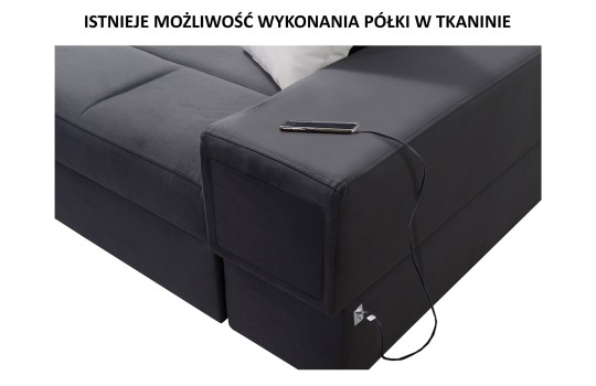 narożnik z tapicerowaną półką Bahama 