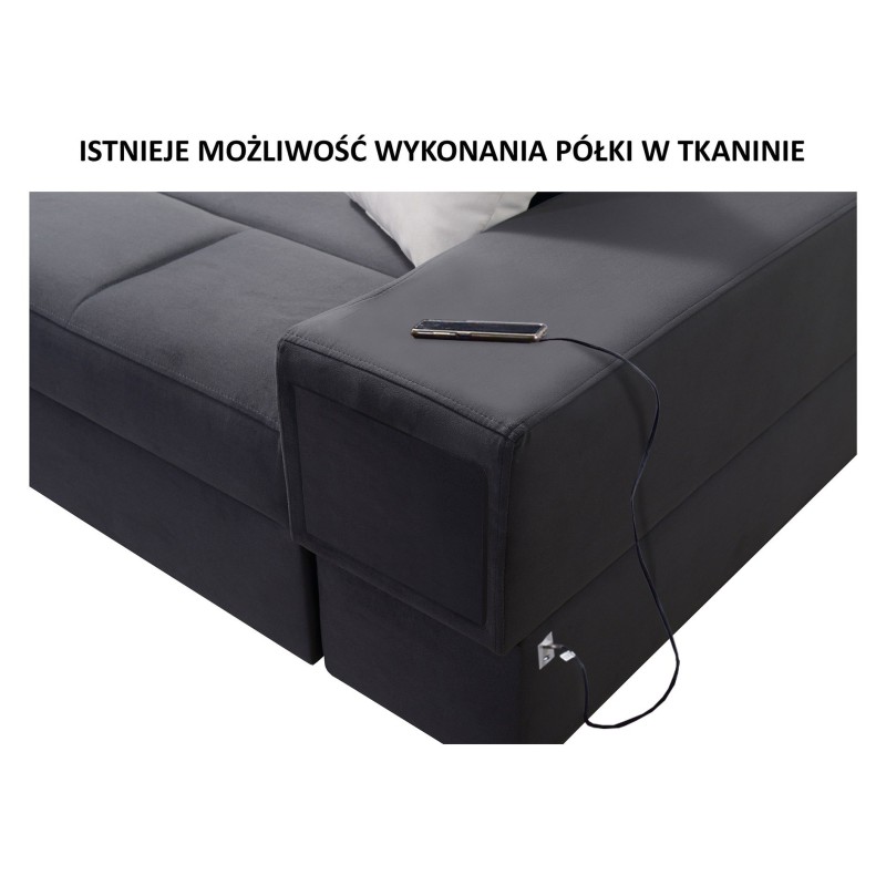 narożnik z tapicerowaną półką Bahama 