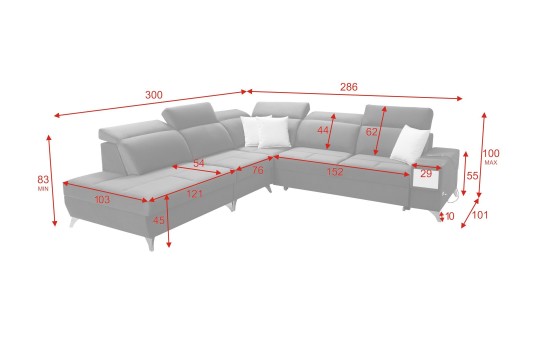 narożnik do dużego pokoju tapicerowany 