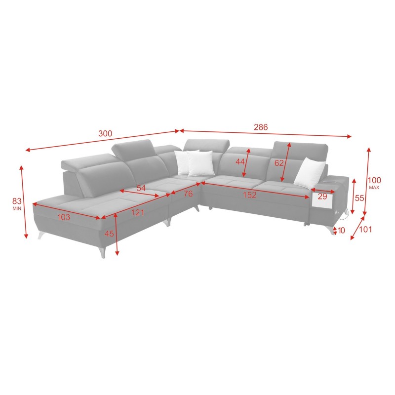 narożnik do dużego pokoju tapicerowany 