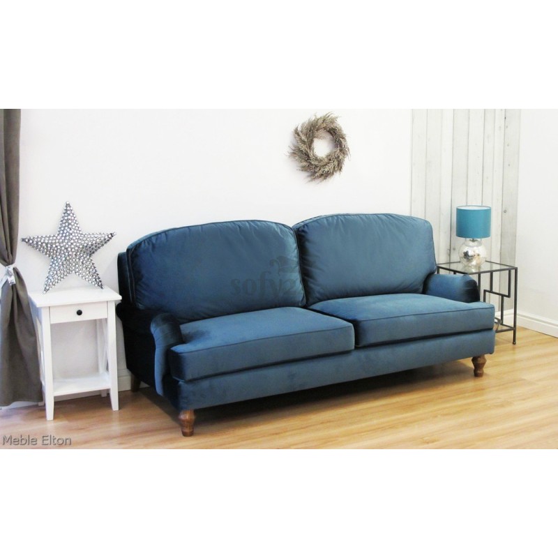 Sofa w pluszowej tkaninie Elton
