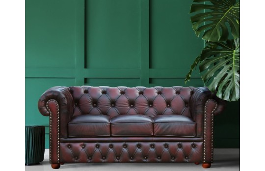Sofa chesterfield Foster w cieniowej tkaninie