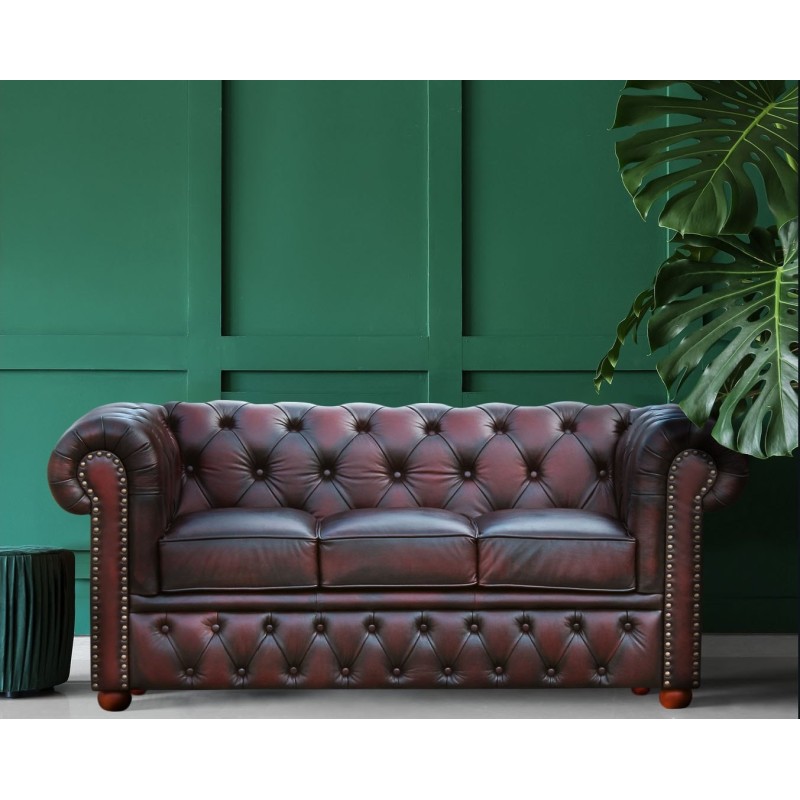 Sofa chesterfield Foster w cieniowej tkaninie