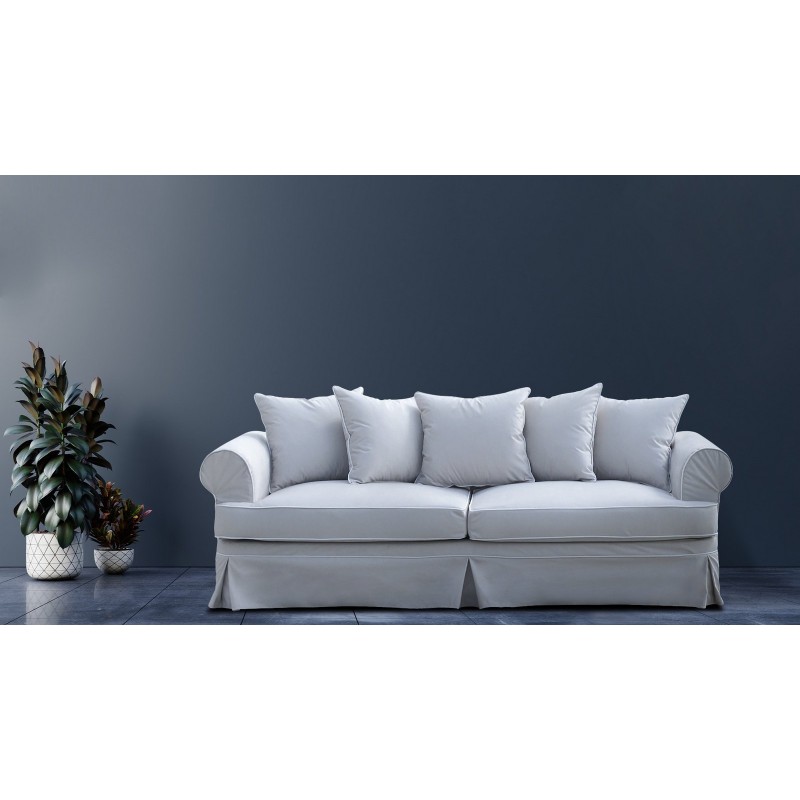 Sofa w jasnej tkaninie - Samanta 
