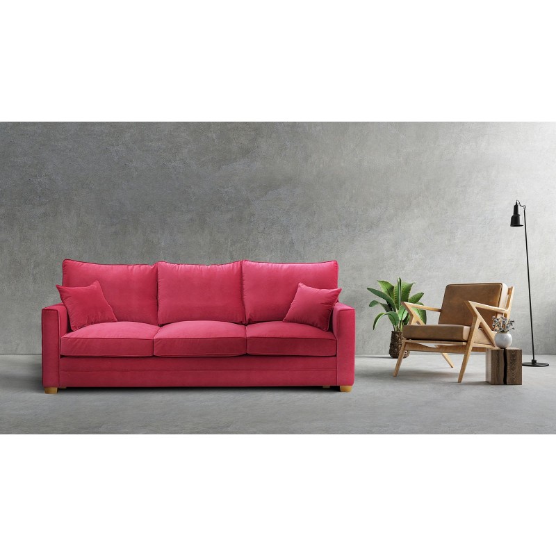 Sofa Teodor w czerwonej tkaninie