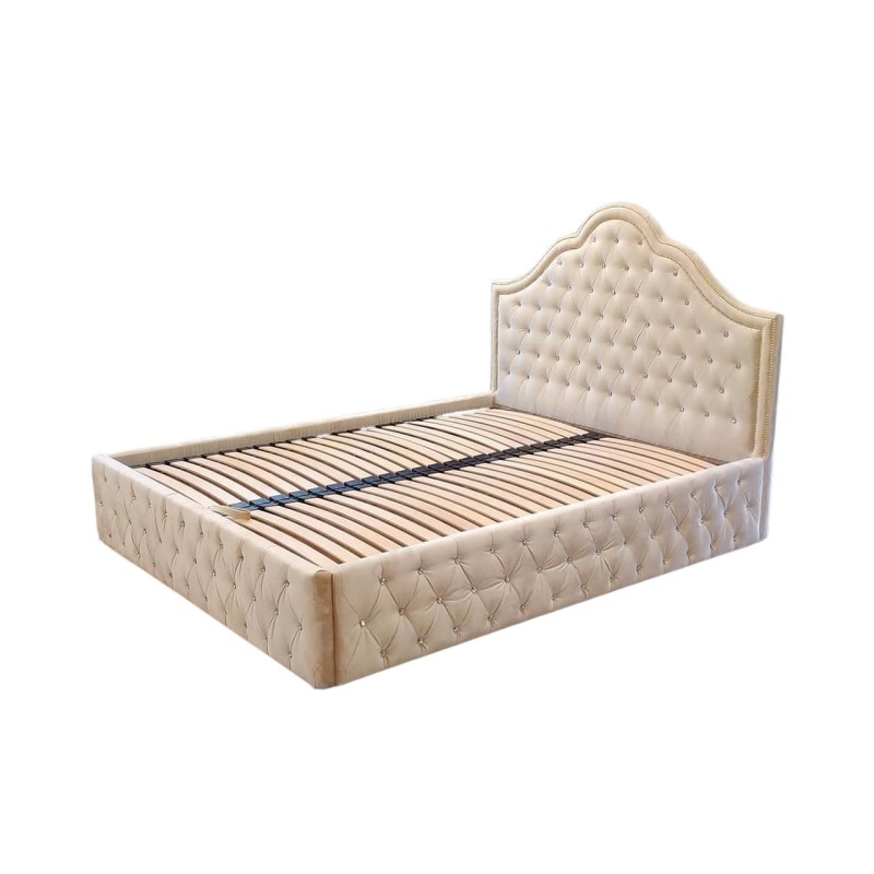 Martini - Pikowane łóżko z pojemnikiem