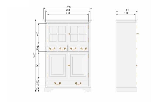 Witryna Florence wymiary 