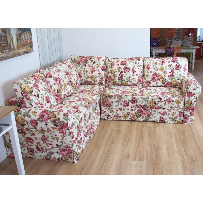 Narożnik w kwiaty do salonu Rubin