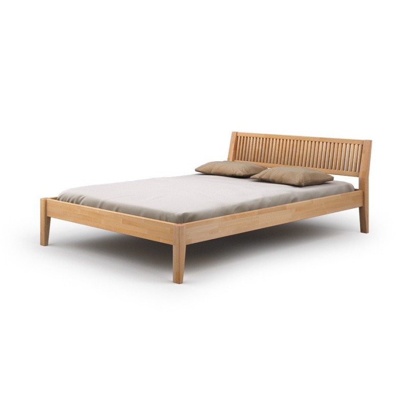 Drewniane łóżko Grafit