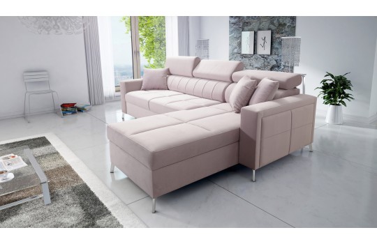różowa sofa do salonu 