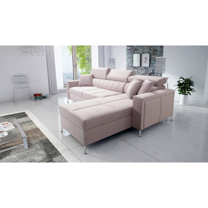 różowa sofa do salonu 