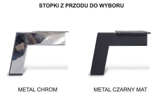 narożnik na matalowych nóżkach 