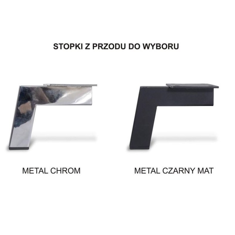 narożnik na matalowych nóżkach 