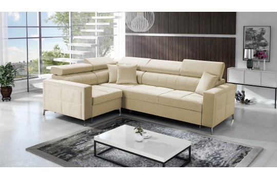 beżowy narożnik do salonu 