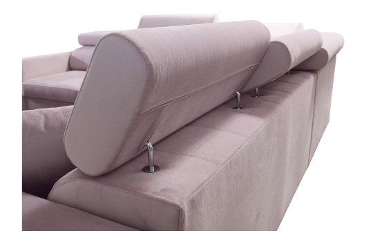 sofa z regulowanym oparciem 