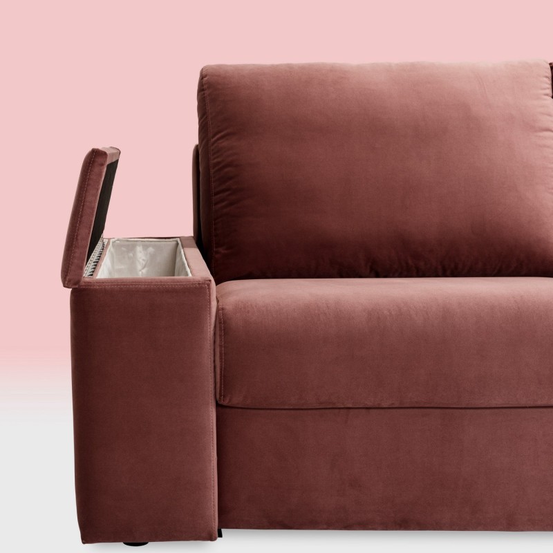 sofa z otwieranym pojemnikiem 