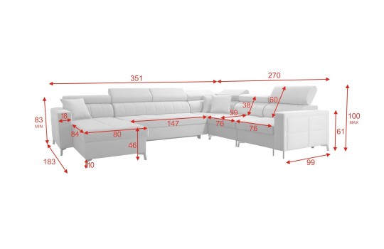 sofa w kształcie podkowy Inglot 