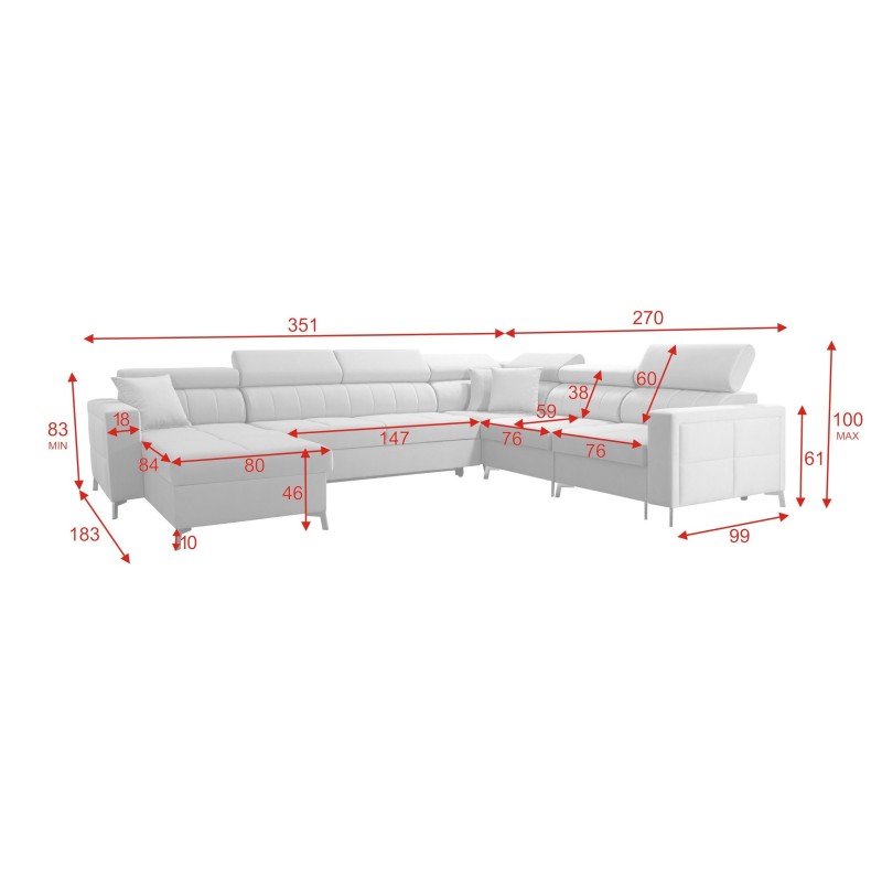 sofa w kształcie podkowy Inglot 